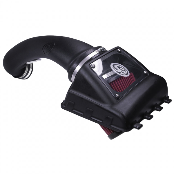 Cold Air Intake For 11-14 Ford F150 V8-5.0L Oiled Cotton Cleanable Red S&B
