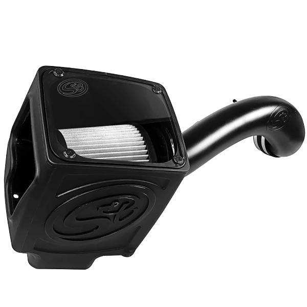 Cold Air Intake For 16-19 Silverado/Sierra 2500, 3500 6.0L Dry Extendable White S&B