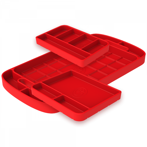 Tool Tray Silicone 3 Piece Set Color Red S&B