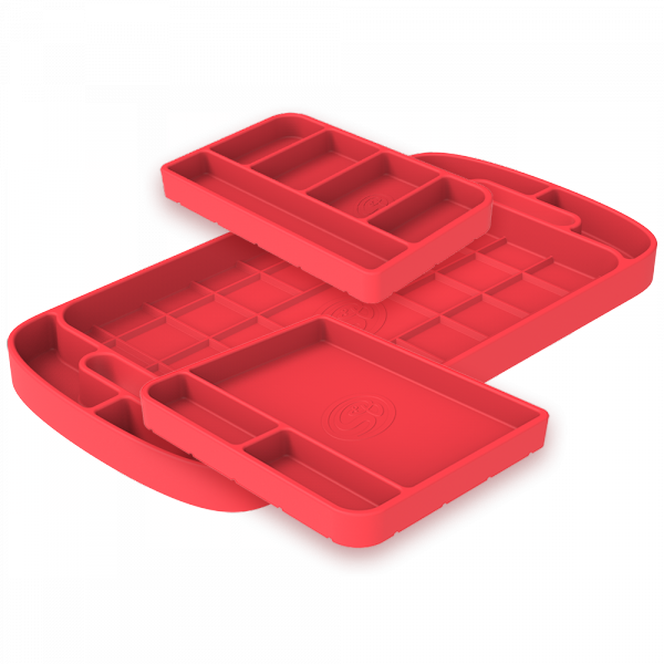 Tool Tray Silicone 3 Piece Set Color Pink S&B