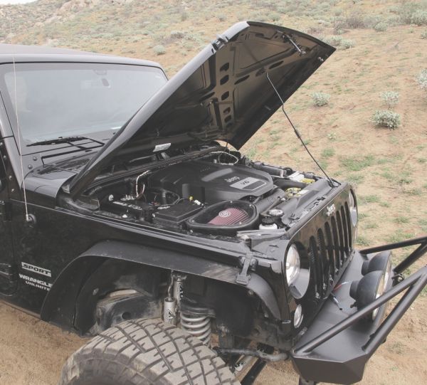 Cold Air Intake For 12-18 Jeep Wrangler JK V6-3.6L Oiled Cotton Cleanable Red S&B