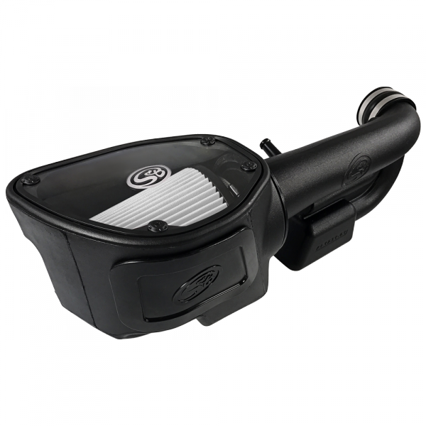 Cold Air Intake For 12-18 Jeep Wrangler JK V6-3.6L Dry Dry Extendable White S&B