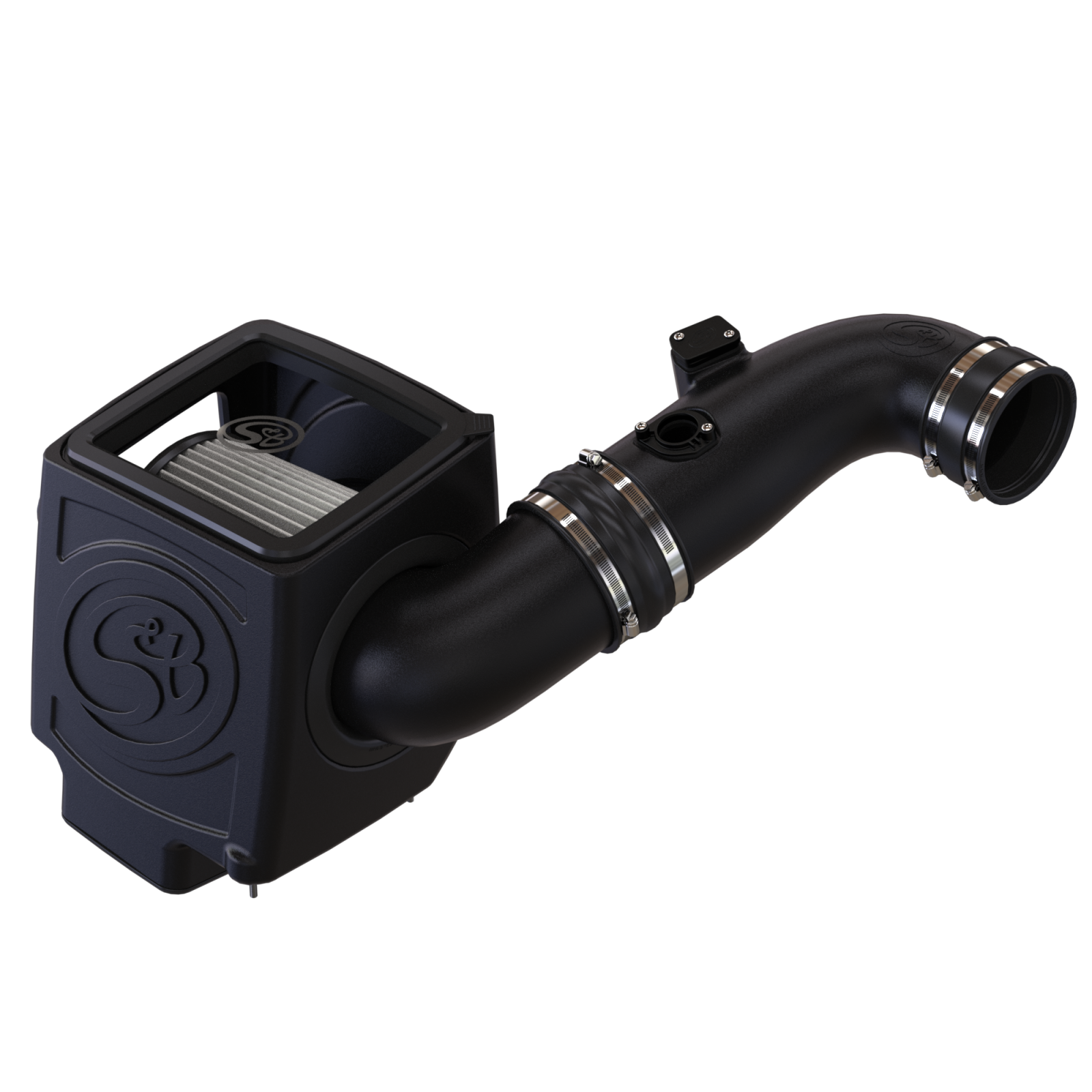 Cold Air Intake For 11-16 Chevrolet Silverado GMC Sierra V8-6.6L LML Duramax Dry Extendable White S&B