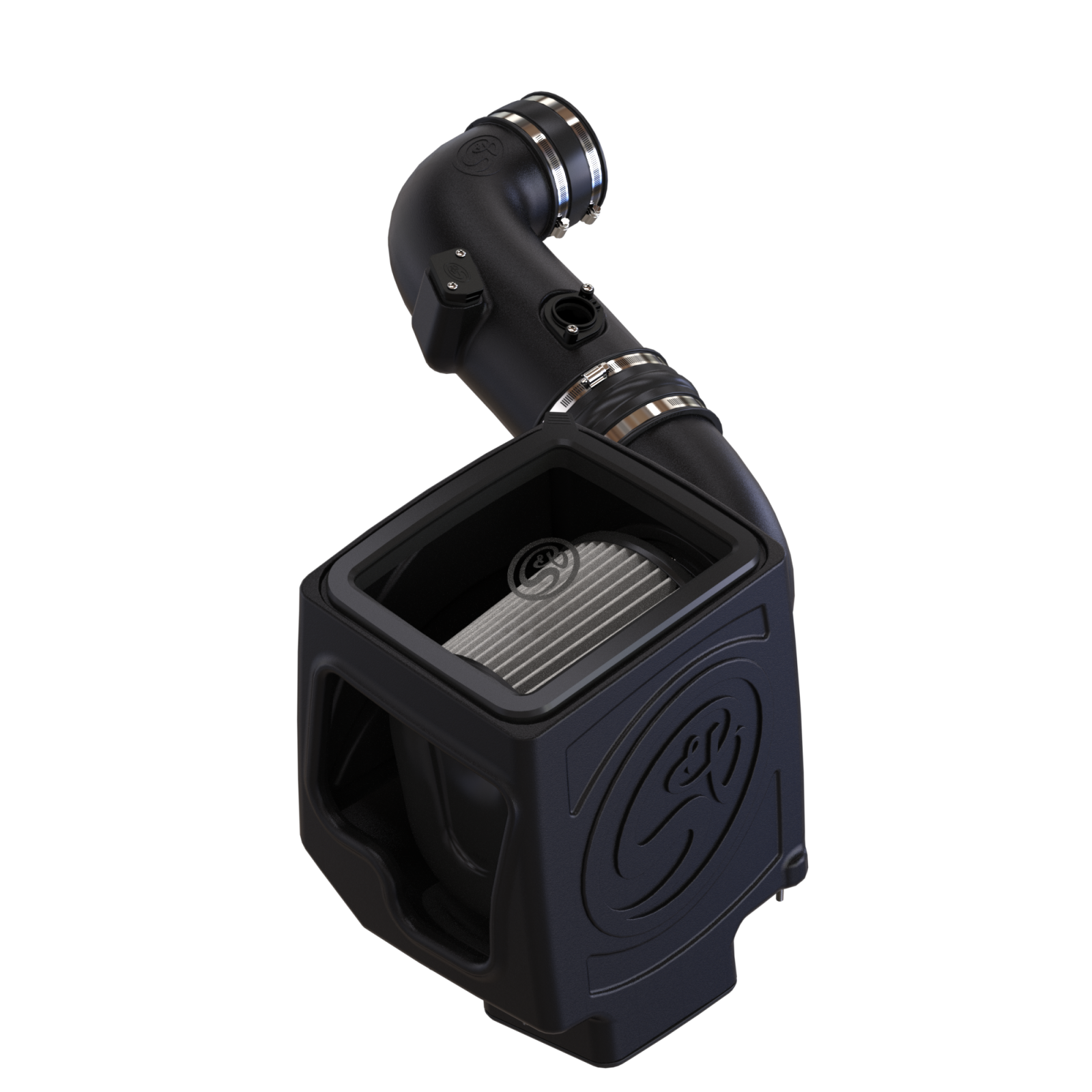 Cold Air Intake For 11-16 Chevrolet Silverado GMC Sierra V8-6.6L LML Duramax Dry Extendable White S&B