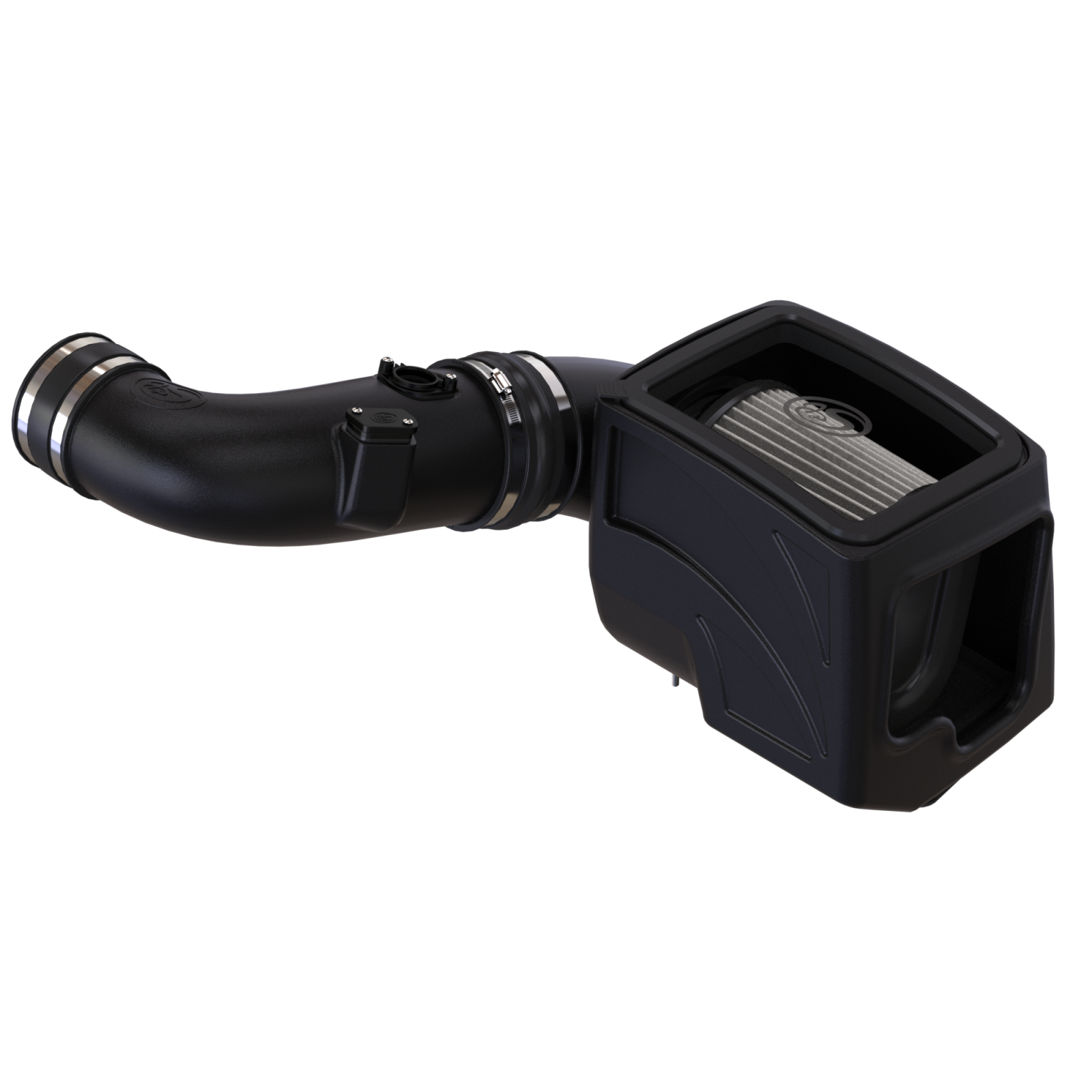 Cold Air Intake For 11-16 Chevrolet Silverado GMC Sierra V8-6.6L LML Duramax Dry Extendable White S&B