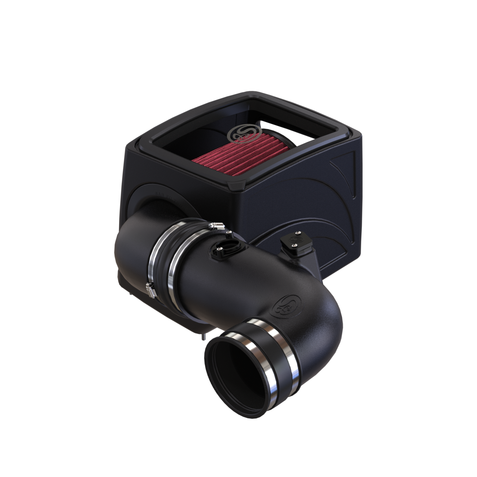 Cold Air Intake For 11-16 Chevrolet Silverado GMC Sierra V8-6.6L LML Duramax Cotton Cleanable Red S&B