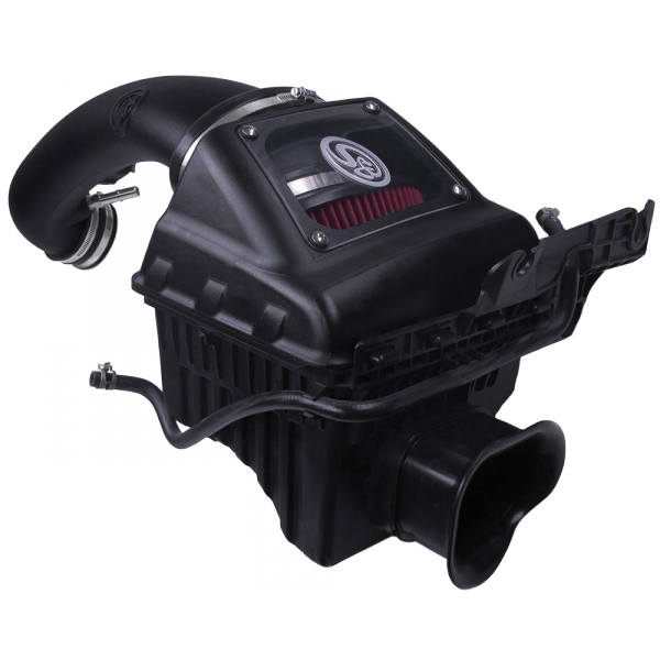 Cold Air Intake For 11-14 Ford F150 V8-5.0L Oiled Cotton Cleanable Red S&B