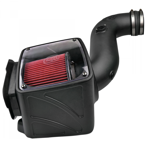 Cold Air Intake For 06-07 Chevrolet Silverado GMC Sierra V8-6.6L LLY-LBZ Duramax Cotton Cleanable Red S&B