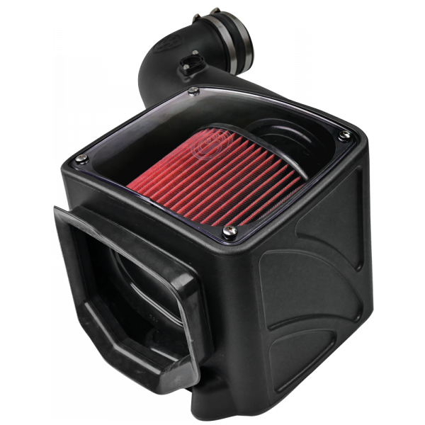 Cold Air Intake For 06-07 Chevrolet Silverado GMC Sierra V8-6.6L LLY-LBZ Duramax Cotton Cleanable Red S&B