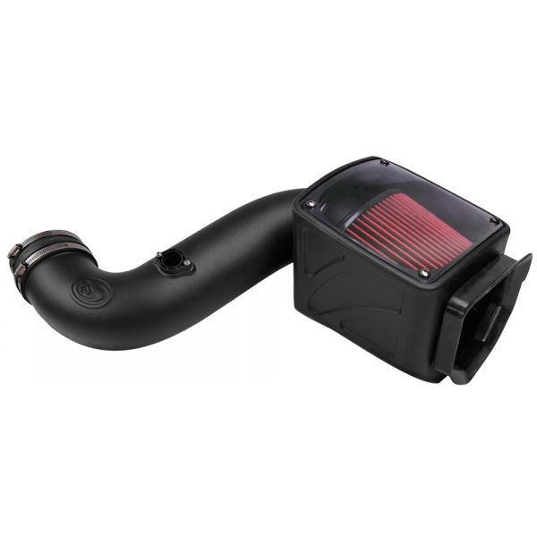 Cold Air Intake For 06-07 Chevrolet Silverado GMC Sierra V8-6.6L LLY-LBZ Duramax Cotton Cleanable Red S&B