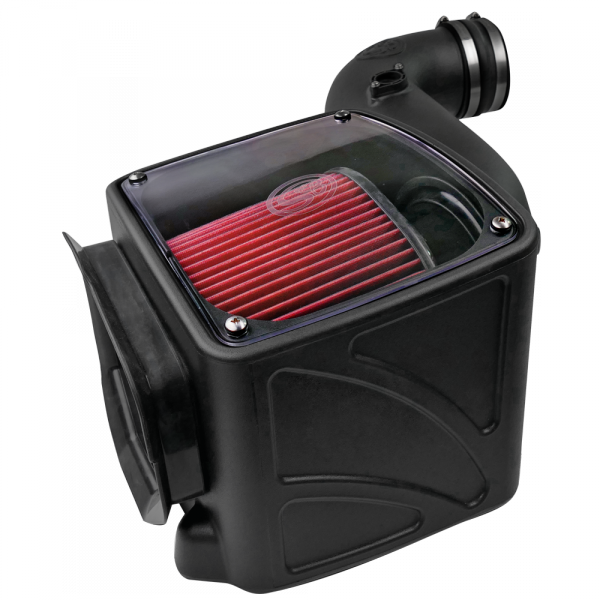 Cold Air Intake For 06-07 Chevrolet Silverado GMC Sierra V8-6.6L LLY-LBZ Duramax Cotton Cleanable Red S&B