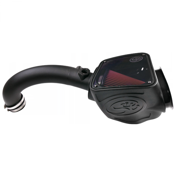 Cold Air Intake For 16-18 Nissan Titan, V8-5.0L Cummins Oiled Cotton Cleanable Red S&B