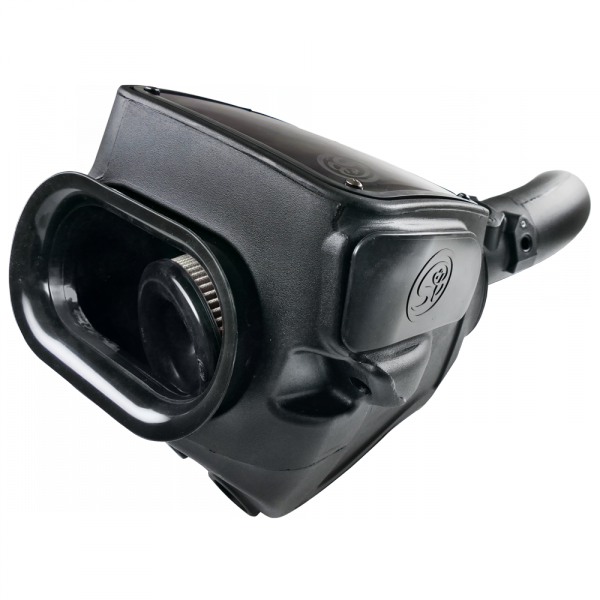 Cold Air Intake For 16-18 Nissan Titan, V8-5.0L Cummins Dry Dry Extendable White S&B