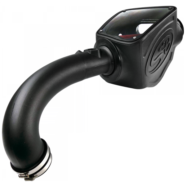Cold Air Intake For 16-18 Nissan Titan, V8-5.0L Cummins Oiled Cotton Cleanable Red S&B