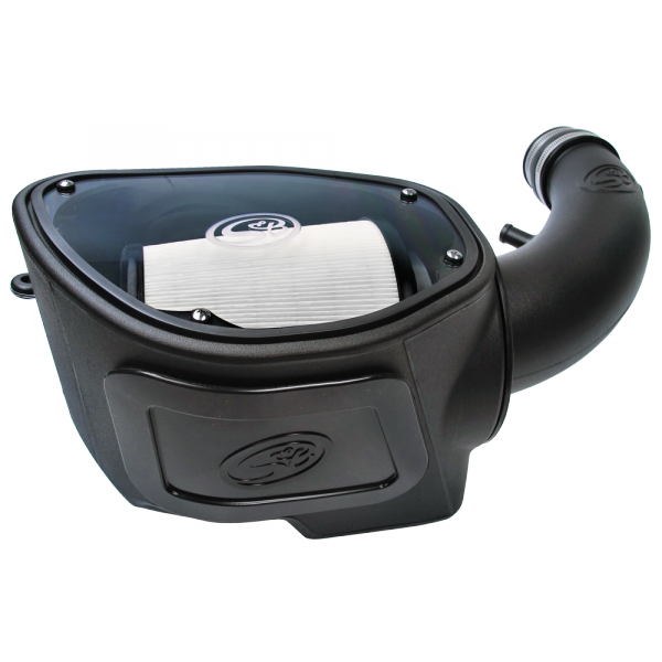 Cold Air Intake For 07-11 Jeep Wrangler JK V6-3.8L Dry Dry Extendable White S&B