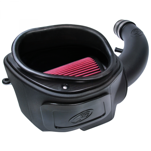 Cold Air Intake For 07-11 Jeep Wrangler JK V6-3.8L Oiled Cotton Cleanable Red S&B