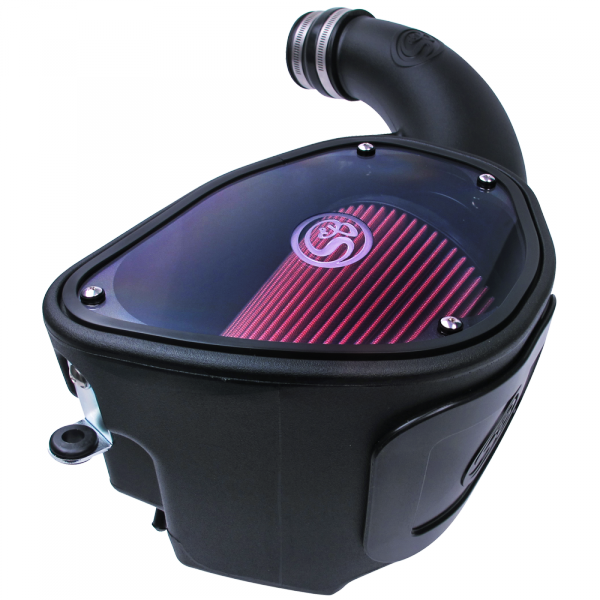 Cold Air Intake For 07-11 Jeep Wrangler JK V6-3.8L Oiled Cotton Cleanable Red S&B