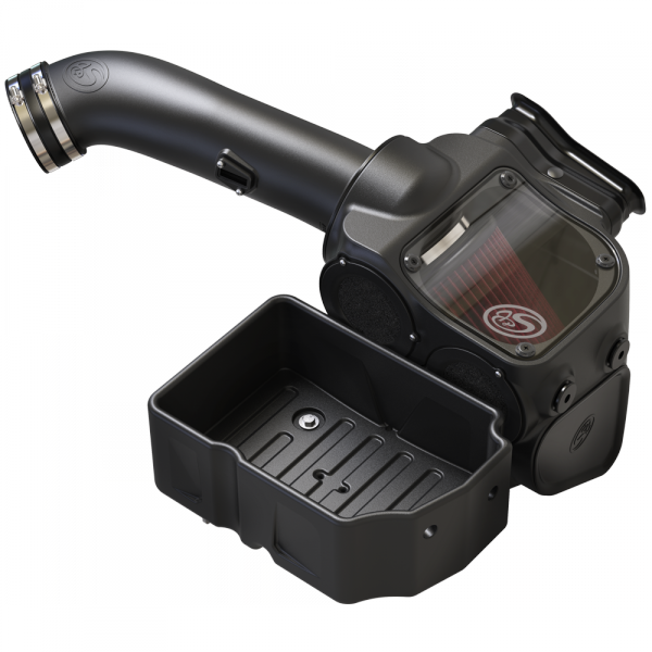 Cold Air Intake For 17-19 Ford F250 F350 V8-6.7L Powerstroke Cotton Cleanable Red S&B