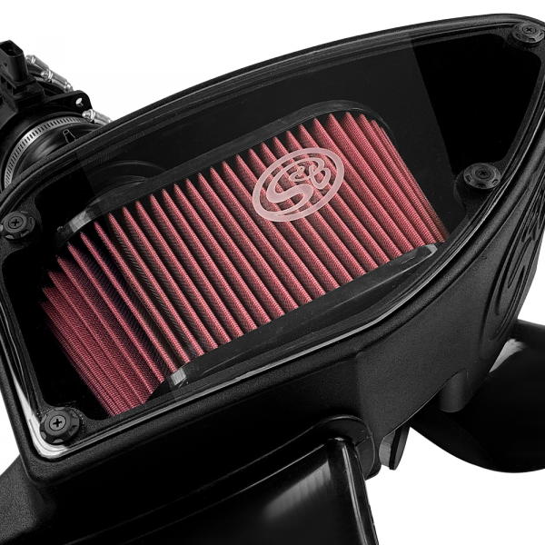 Cold Air Intake For 10-14 VW 2.0L TDI , 2015 VW Jetta 2.0L TDI Cotton Cleanable Red S&B