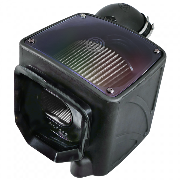 Cold Air Intake For 01-04 Chevrolet Silverado GMC Sierra V8-6.6L LB7 Duramax Dry Extendable White S&B