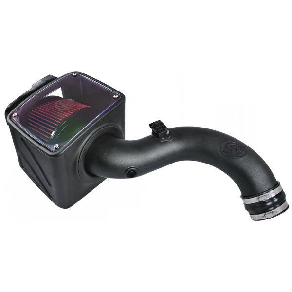 Cold Air Intake For 01-04 Chevrolet Silverado GMC Sierra V8-6.6L LB7 Duramax Cotton Cleanable Red S&B