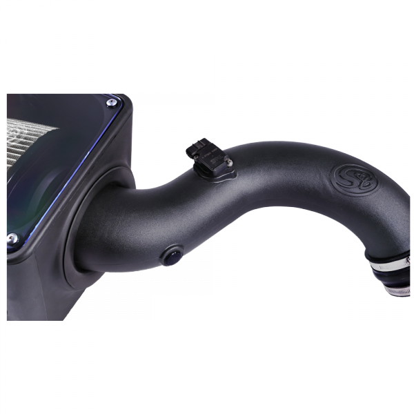 Cold Air Intake For 04-05 Chevrolet Silverado GMC Sierra V8-6.6L LLY Duramax Dry Extendable White S&B