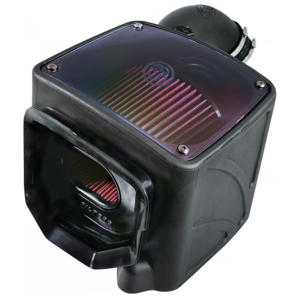 Cold Air Intake For 04-05 Chevrolet Silverado GMC Sierra V8-6.6L LLY Duramax Cotton Cleanable Red S&B