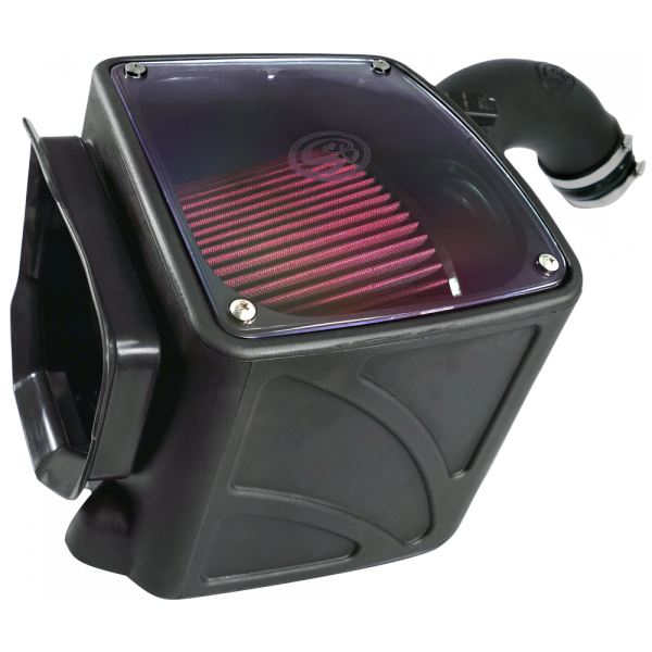 Cold Air Intake For 04-05 Chevrolet Silverado GMC Sierra V8-6.6L LLY Duramax Cotton Cleanable Red S&B