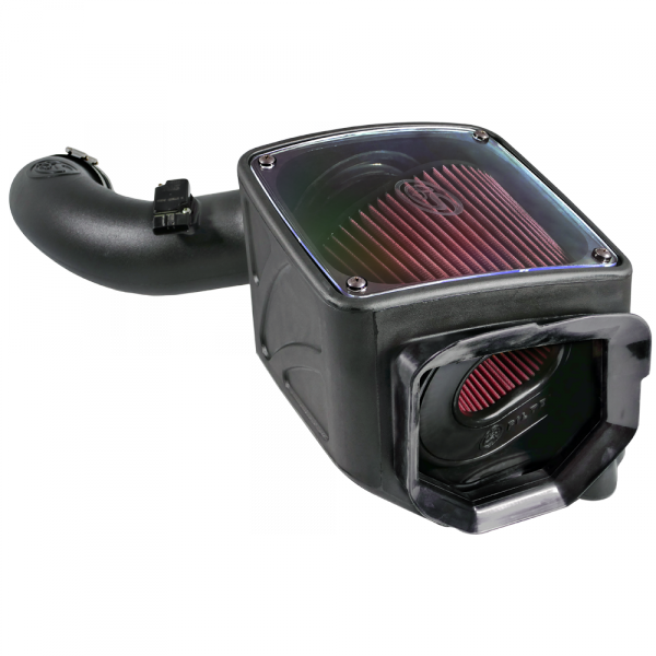 Cold Air Intake For 04-05 Chevrolet Silverado GMC Sierra V8-6.6L LLY Duramax Cotton Cleanable Red S&B