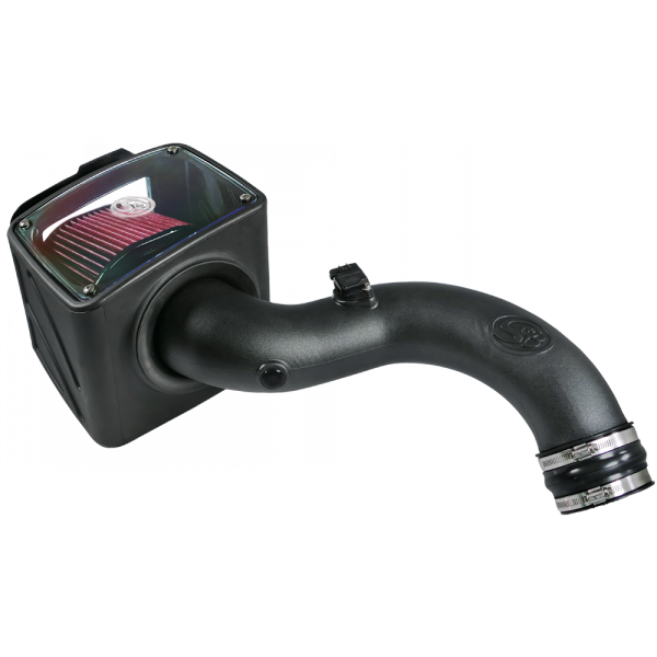 Cold Air Intake For 04-05 Chevrolet Silverado GMC Sierra V8-6.6L LLY Duramax Cotton Cleanable Red S&B