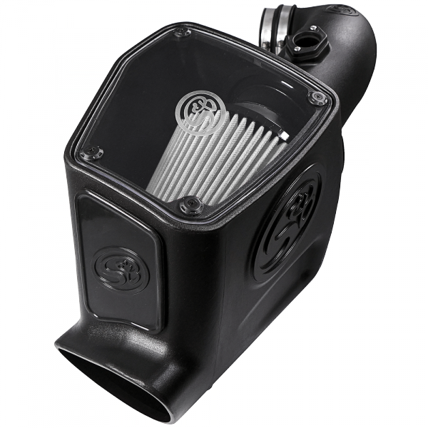 Cold Air Intake For 08-10 Ford F250 F350 V8-6.4L Powerstroke Dry Extendable White S&B