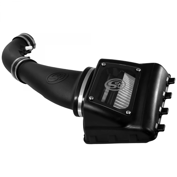 Cold Air Intake For 11-16 Ford F250, F350 V8-6.2L Dry Dry Extendable White S&B