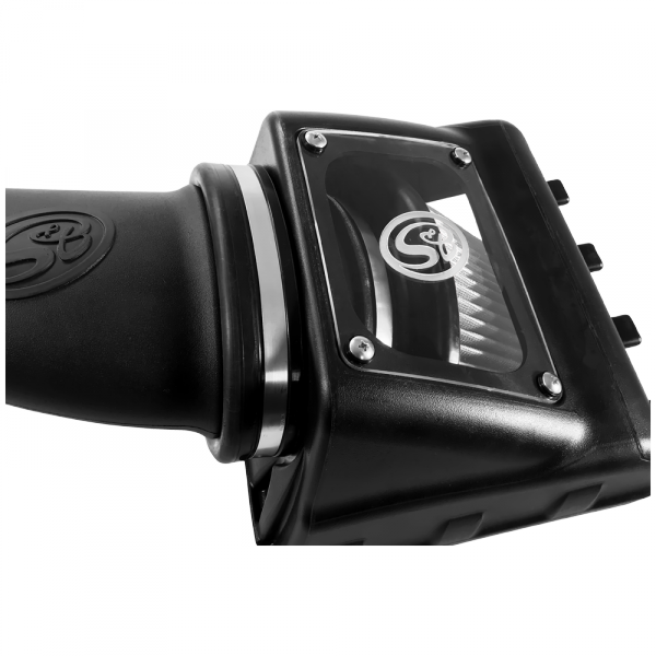 Cold Air Intake For 11-16 Ford F250, F350 V8-6.2L Dry Dry Extendable White S&B