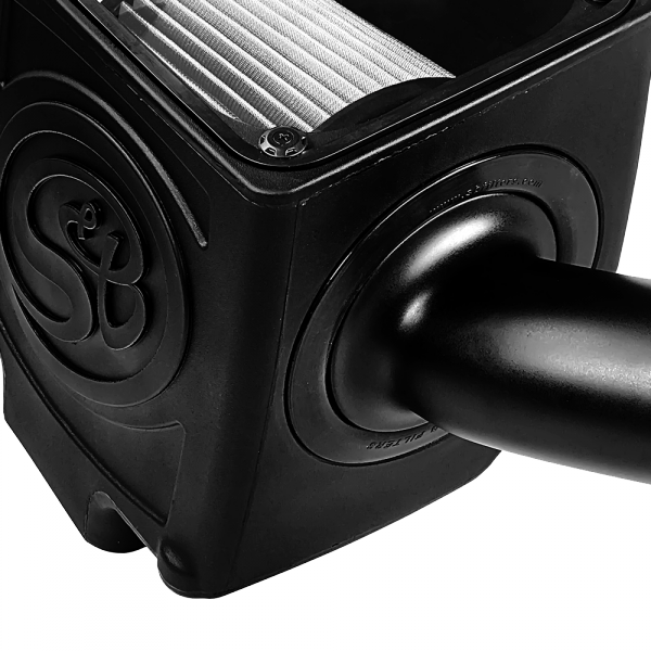 Cold Air Intake For 16-19 Silverado/Sierra 2500, 3500 6.0L Dry Extendable White S&B