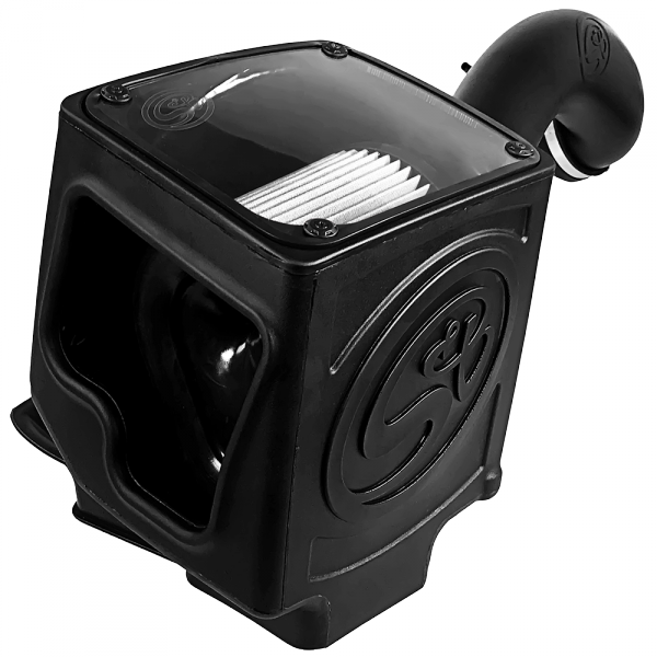 Cold Air Intake For 16-19 Silverado/Sierra 2500, 3500 6.0L Dry Extendable White S&B