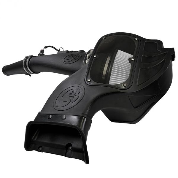 Cold Air Intake For 18-19 Ford F150 3.0L Powerstroke Diesel Dry Extendable White S&B