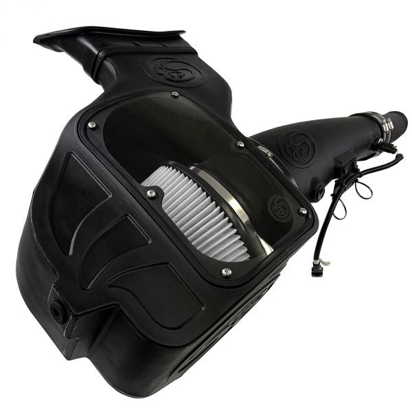 Cold Air Intake For 18-19 Ford F150 3.0L Powerstroke Diesel Dry Extendable White S&B