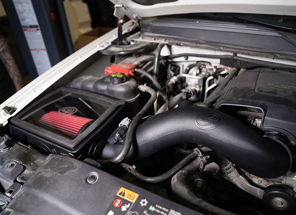 Cold Air Intake For 09-13 Silverado/Sierra 1500 09-14 Tahoe, Yukon, Suburban, Escalade, Avalanche Cotton Cleanable Filter S&B
