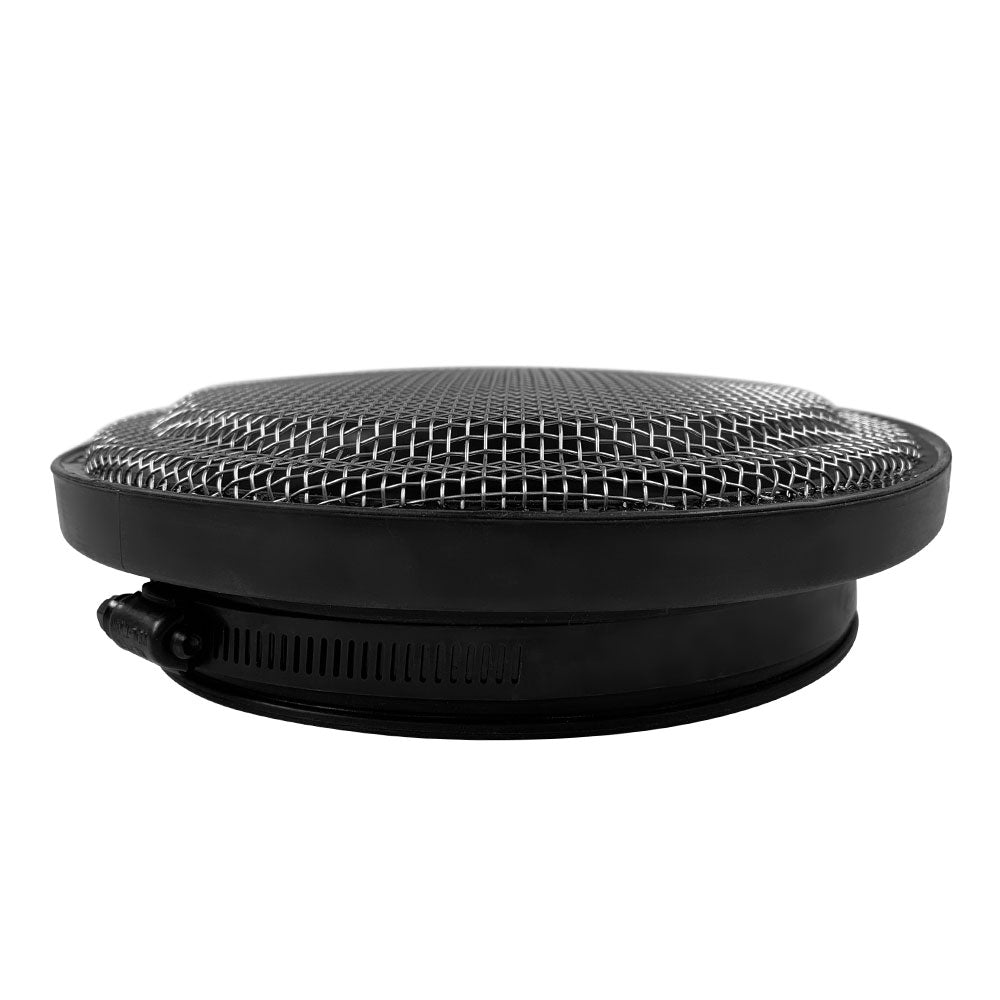 Turbo Screen 4.0 Inch Black Stainless Steel Mesh W/Stainless Steel Clamp S&B